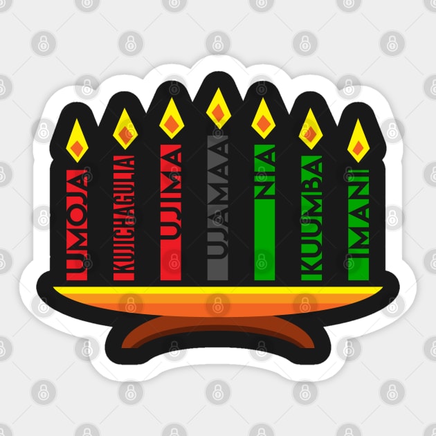 Kwanzaa Candles Holiday Sticker by Elvdant